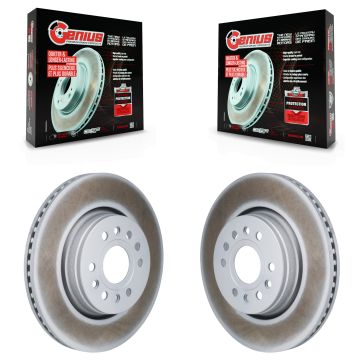 Front Coated Disc Brake Rotors Pair For Ram 1500 Jeep Wagoneer Grand L KG-101953
