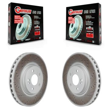 Front Coated Brake Rotor Pair For Mercedes-Benz GLB250 GLA250 A220 CLA250 A250 EQB 350 300 KG-101964