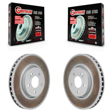 Front Coated Disc Brake Rotors Pair For Mercedes-Benz A220 CLA250 With Standard Brakes KG-101965