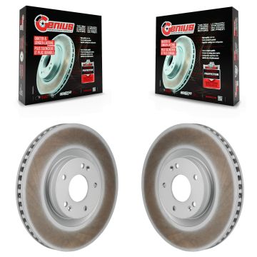 Front Coated Disc Brake Rotors Pair For Hyundai Santa Fe Kia Sorento Cruz KG-101972