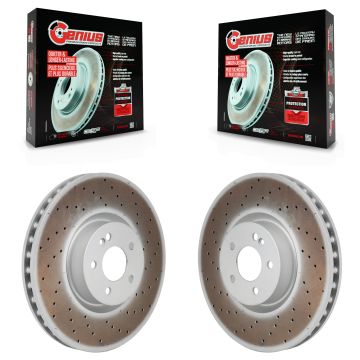 Front Coat Brake Rotor Pair For Mercedes-Benz GLC300 C43 AMG GLC43 E450 E300 E400 E53 E350 KG-101977