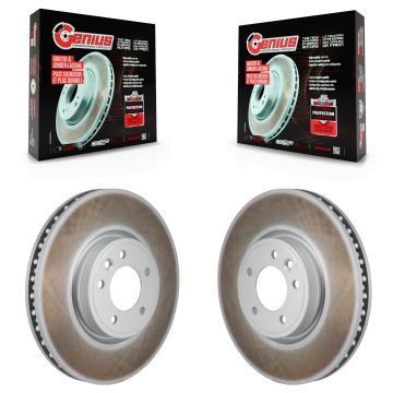 Front Coated Disc Brake Rotors Pair For Land Rover Range Sport Discovery KG-101980