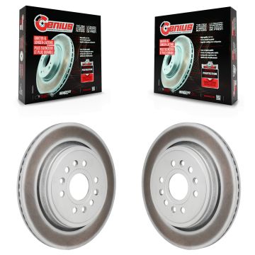 Rear Coated Disc Brake Rotors Pair For Ram 1500 Jeep Wagoneer Grand L KG-102015