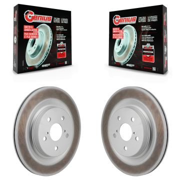 Rear Coated Brake Rotors Pair For Toyota Sienna Lexus RAV4 Prime NX350h bZ4X NX350 Subaru KG-102027