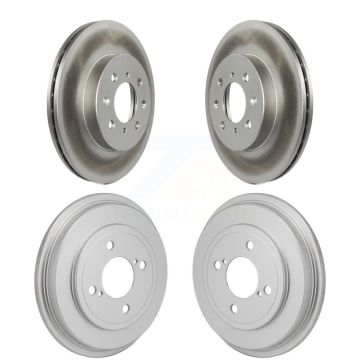 Front Rear Disc Brake Rotors Drums Kit For Honda Fit KG-102033
