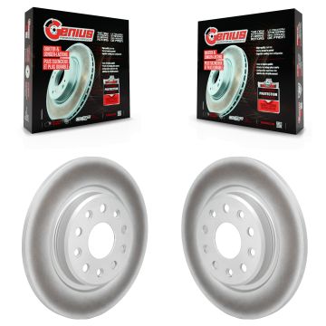 Rear Coated Disc Brake Rotors Pair For Jeep Grand Cherokee L With Solid KG-102057