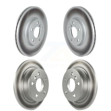 Front Rear Coated Disc Brake Rotors Kit For 2022-2023 Mini Cooper S with GAS engine KG-102065
