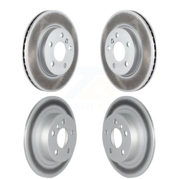 Front Rear Coated Brake Rotor Kit For 22-23 Mini Cooper SE with BATTERY EV (EV BEV) engine KG-102066