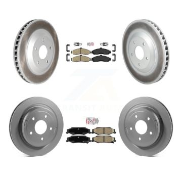 Front Rear Ceramic Pad Coated Brake Rotors Kit (6Pc) For Cadillac XLR Naturally Aspirated KGA-100001