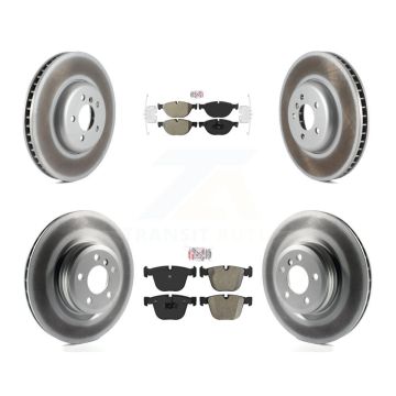 Front Rear Semi-Metallic Pad Coat Brake Rotor Kit (6Pc) For BMW 750i xDrive 750Li 550i GT KGA-100011