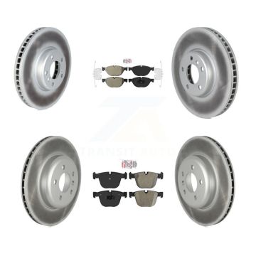 Front Rear Semi-Metallic Pad Coat Brake Rotor Kit (6Pc) For BMW 535i GT xDrive 740Li 740i KGA-100012