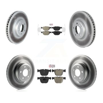 Front Rear Semi-Metallic Pad Coat Disc Brake Rotors Kit (6Pc) For 2013 BMW ActiveHybrid 7 KGA-100014