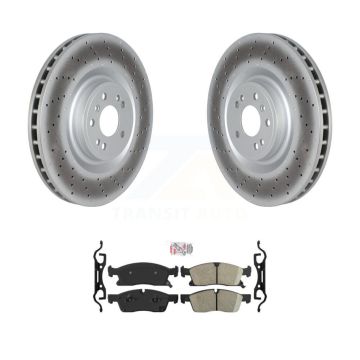 Front Coated Disc Brake Rotor & Ceramic Pad Kit For Mercedes-Benz ML350 GL350 ML400 ML250 KGA-100020