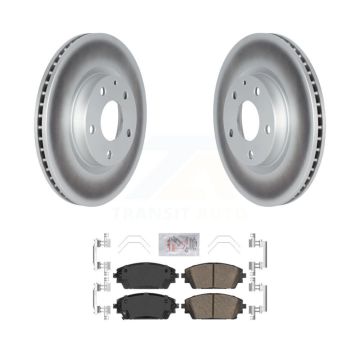 Front Coated Disc Brake Rotors And Ceramic Pads Kit For Mazda 3 Sport AWD KGA-100029