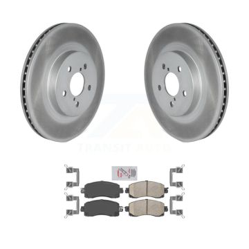 Front Coated Disc Brake Rotors And Ceramic Pads Kit For Subaru Crosstrek Impreza KGA-100030