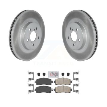 Front Coated Disc Brake Rotors And Ceramic Pads Kit For Subaru Crosstrek Impreza KGA-100031