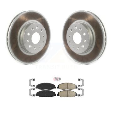 Front Coated Disc Brake Rotors Ceramic Pad Kit For Cadillac CTS Without Heavy Duty Brakes KGA-100049