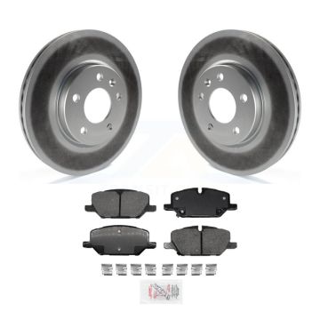 Front Coat Disc Brake Rotor Ceramic Pad Kit For 2022-2023 GMC Terrain w 321mm KGA-100069