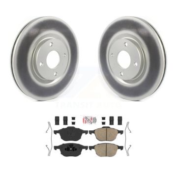 Front Coated Disc Brake Rotors And Ceramic Pads Kit For 2018-2022 Ford EcoSport KGA-100077