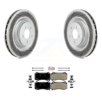 Front Coated Brake Rotors Semi-Metallic Pad Kit For Dodge Charger Chrysler 300 Challenger KGA-100085
