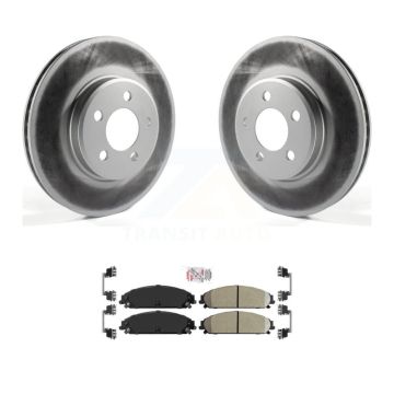 Front Coated Brake Rotors Ceramic Pad Kit For 2019 Dodge Charger GT Without Brembo Brakes KGA-100088