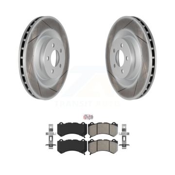 Front Coated Disc Brake Rotors And Semi-Metallic Pads Kit For Dodge Challenger Charger KGA-100091