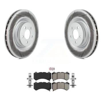 Front Coated Disc Brake Rotors And Semi-Metallic Pads Kit For Dodge Challenger Charger KGA-100092