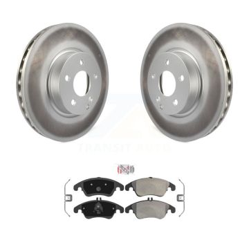 Front Coated Brake Rotor Semi-Metallic Pad Kit For Mercedes-Benz C300 E350 C350 E400 E250 KGA-100113
