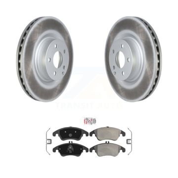 Front Coated Disc Brake Rotors And Semi-Metallic Pad Kit For Mercedes-Benz E400 E550 C250 KGA-100114