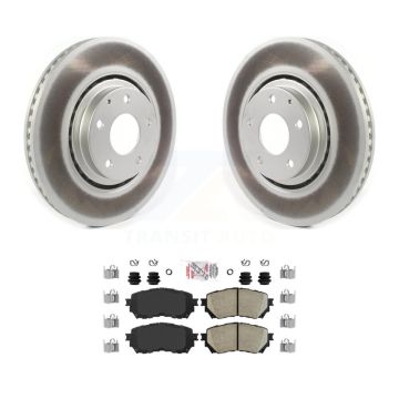 Front Coated Disc Brake Rotors And Ceramic Pads Kit For 2021 Mazda 6 Turbocharged KGA-100136