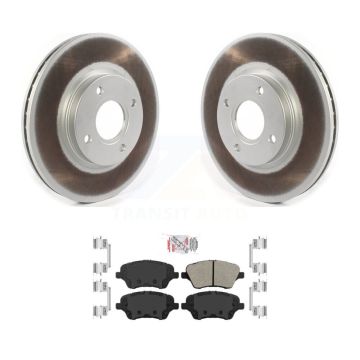 Front Coated Disc Brake Rotors And Semi-Metallic Pads Kit For 2014-2019 Ford Fiesta ST KGA-100142