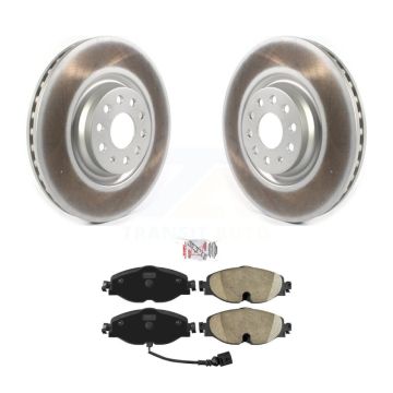 Front Coated Disc Brake Rotors And Ceramic Pads Kit For Volkswagen Golf Jetta Audi A3 KGA-100152