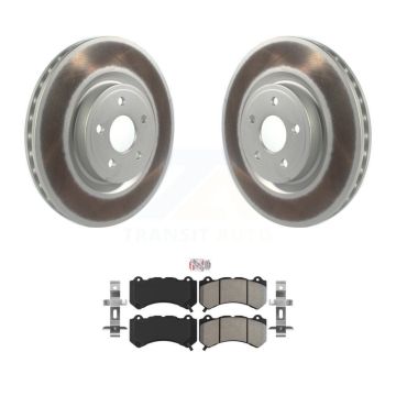 Front Coated Disc Brake Rotor Semi-Metallic Pad Kit For Jeep Grand Cherokee Dodge Durango KGA-100153