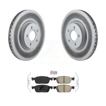 Front Coated Disc Brake Rotor Ceramic Pad Kit For Ford Escape Transit Connect Lincoln MKC KGA-100169