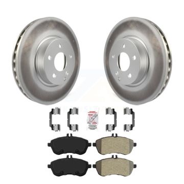 Front Coated Disc Brake Rotors And Semi-Metallic Pads Kit For Mercedes-Benz C300 KGA-100178