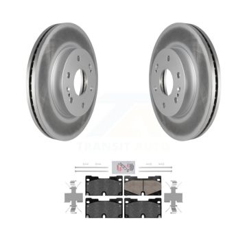 Front Coated Brake Rotor Ceramic Pad Kit For GMC Chevrolet Silverado 1500 Sierra Yukon XL KGA-100185