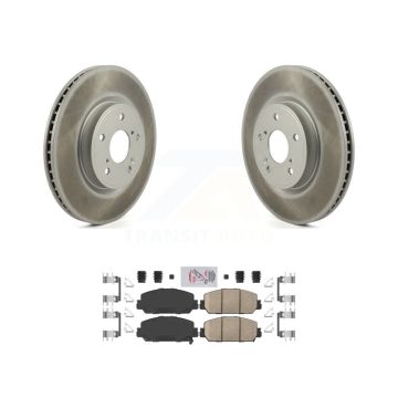 Front Coated Disc Brake Rotors And Ceramic Pads Kit For Honda CR-V HR-V KGA-100195