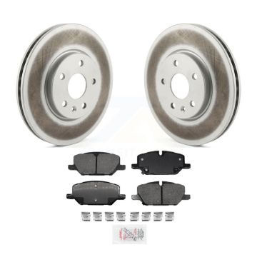 Front Coated Disc Brake Rotors And Ceramic Pads Kit For Buick Envision Cadillac XT4 KGA-100205
