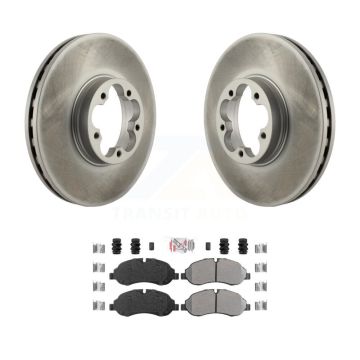 Front Coated Disc Brake Rotors And Semi-Metallic Pads Kit For Ford Transit-350 HD KGA-100206