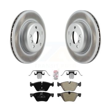 Front Coated Disc Brake Rotors And Semi-Metallic Pads Kit For BMW 528i xDrive KGA-100208