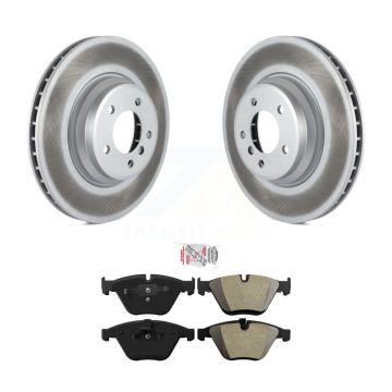 Front Coat Disc Brake Rotor Semi-Metallic Pad Kit For BMW 335i xDrive X1 335xi 335is 335d KGA-100210