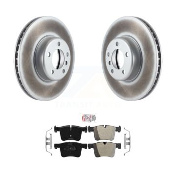 Front Coated Disc Brake Rotors And Semi-Metallic Pads Kit For BMW 335i xDrive GT KGA-100217