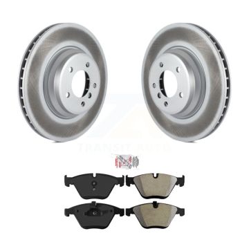 Front Coated Brake Rotor Semi-Metallic Pad Kit For BMW 335i Without Blue Painted Calipers KGA-100224