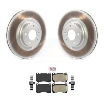 Front Coated Disc Brake Rotors And Ceramic Pads Kit For Hyundai Genesis KGA-100226