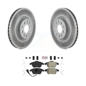 Front Coat Brake Rotor Semi-Metallic Pad Kit For Volkswagen Jetta Beetle Audi GTI Golf CC KGA-100236