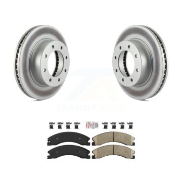 Front Coated Disc Brake Rotor & Ceramic Pad Kit For 2012-2021 Nissan NV2500 NV3500 NV1500 KGA-100261
