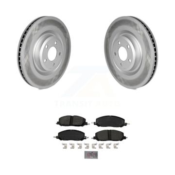 Front Coated Brake Rotor & Semi-Metallic Pad Kit For Ford Explorer Lincoln Aviator Police KGA-100264