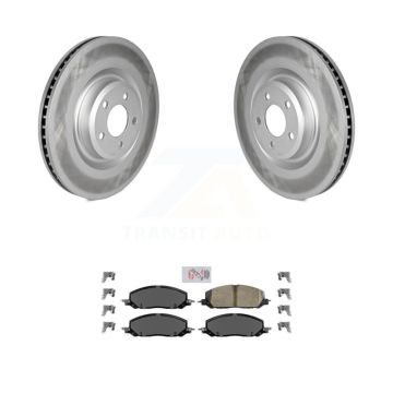 Front Coated Brake Rotor Ceramic Pad Kit For Ford Explorer Lincoln Aviator Police Utility KGA-100265
