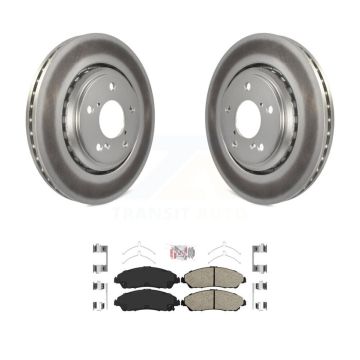 Front Coated Disc Brake Rotors And Ceramic Pads Kit For Honda Pilot Ridgeline Acura MDX KGA-100283