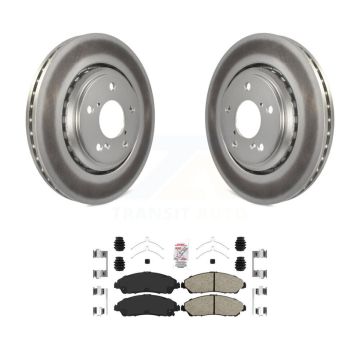 Front Coated Disc Brake Rotors And Ceramic Pads Kit For Honda Pilot Ridgeline Acura MDX KGA-100284